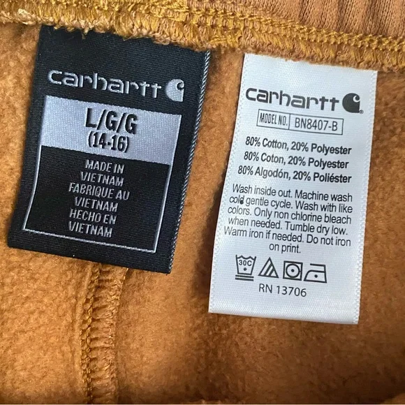 SOLD Carhartt Fleece Logo Sweatpants Size L - Picture 4 of 7